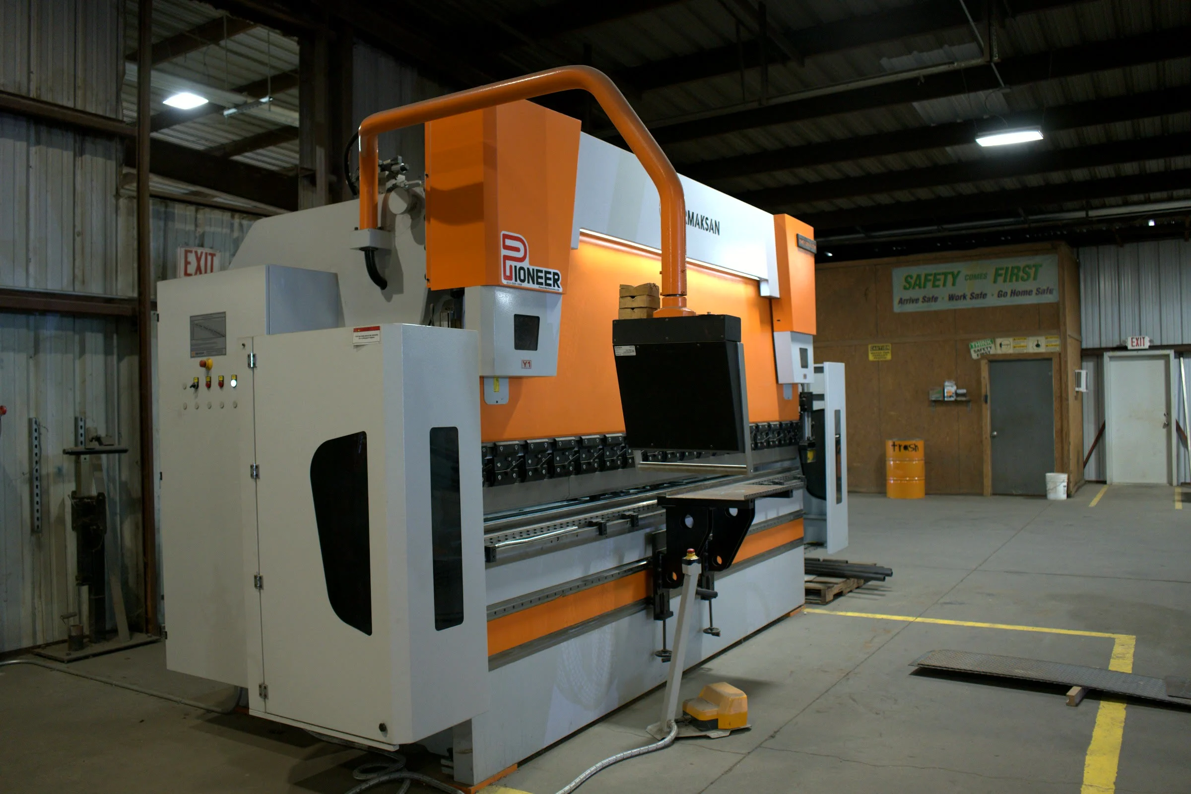 Hawk Fabrication shop floor, the press brake