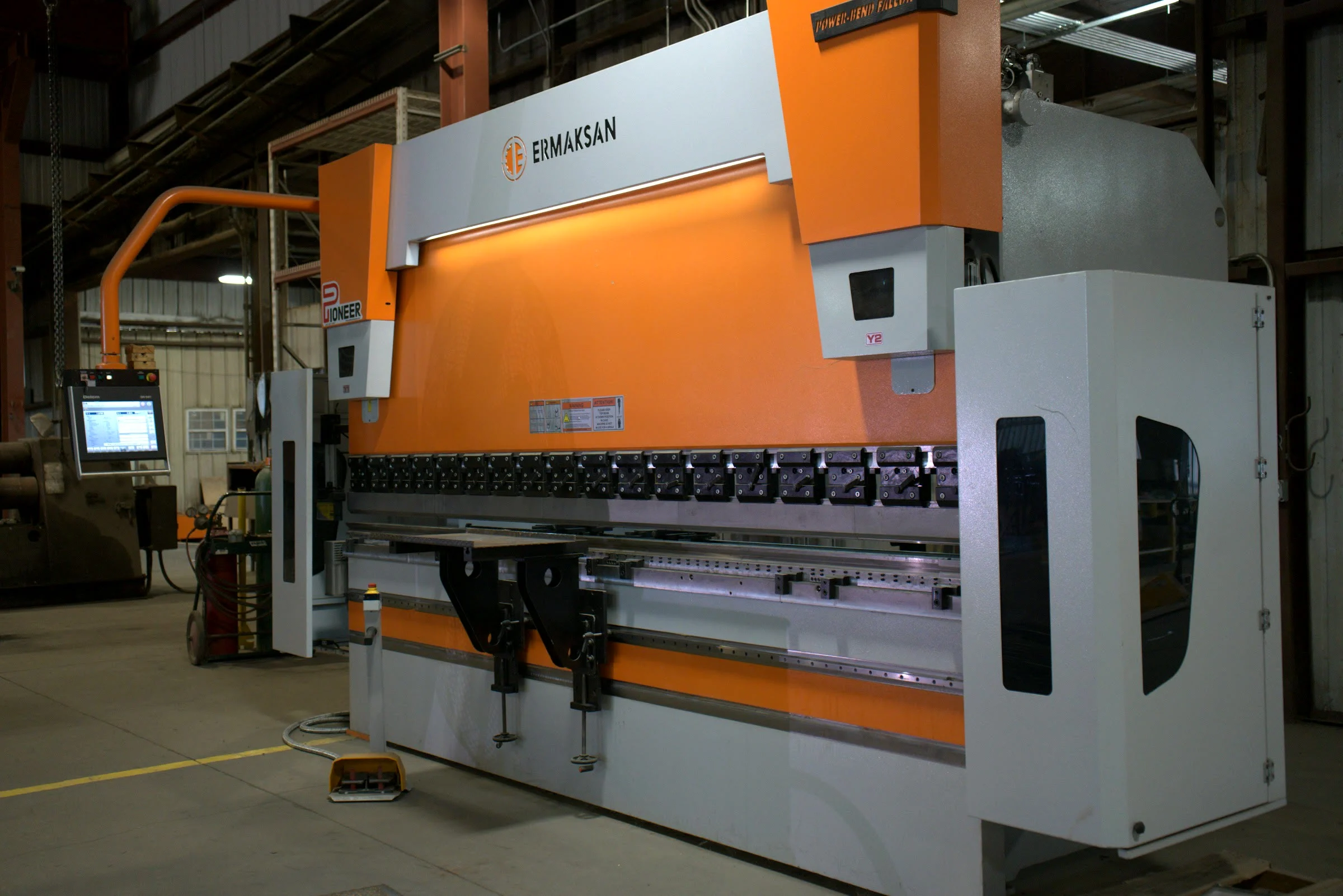 Detail shot, the press brake