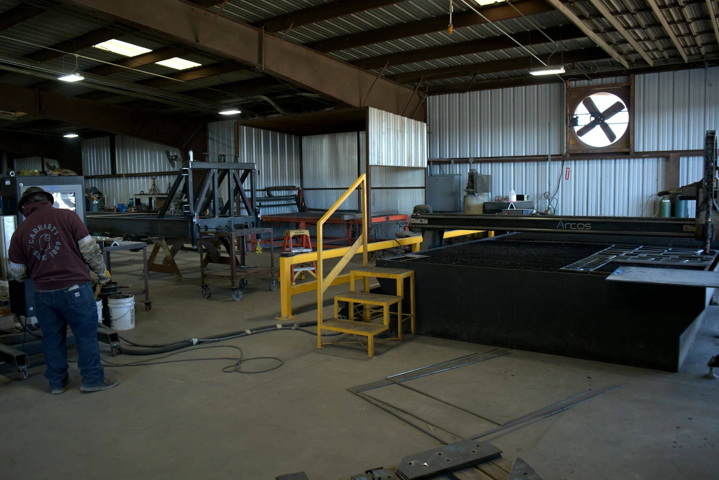 CNC plasma table at the Hawk Fabrication shop