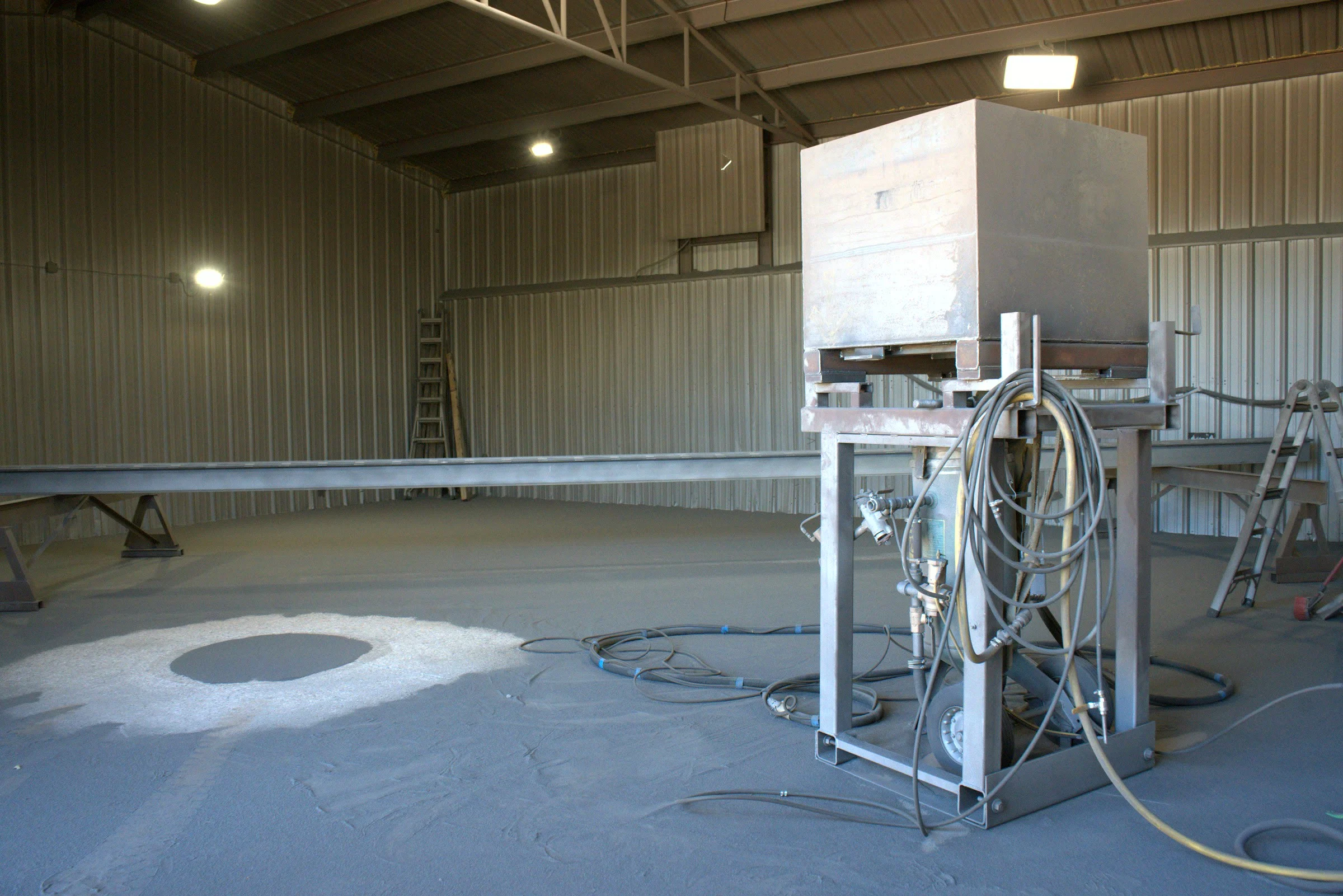 Finished result, sandblasting and painting